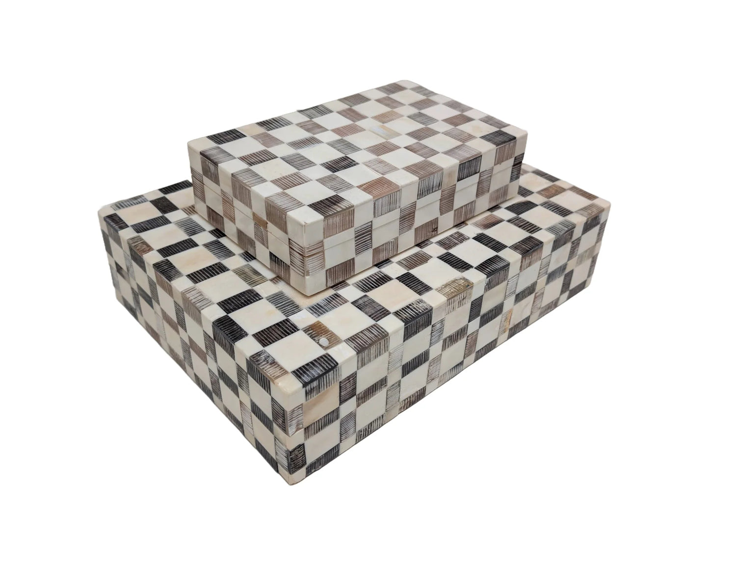 Checkerboard Bone and Horn Box - XL