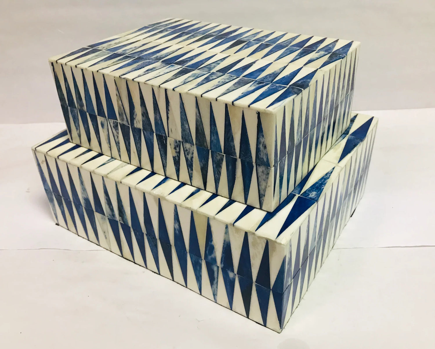 Blue and White Bone Box