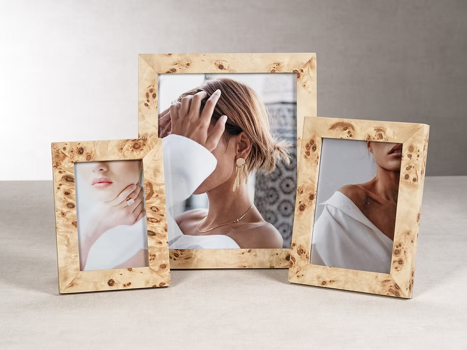 Burlwood Veneer Photo Frame