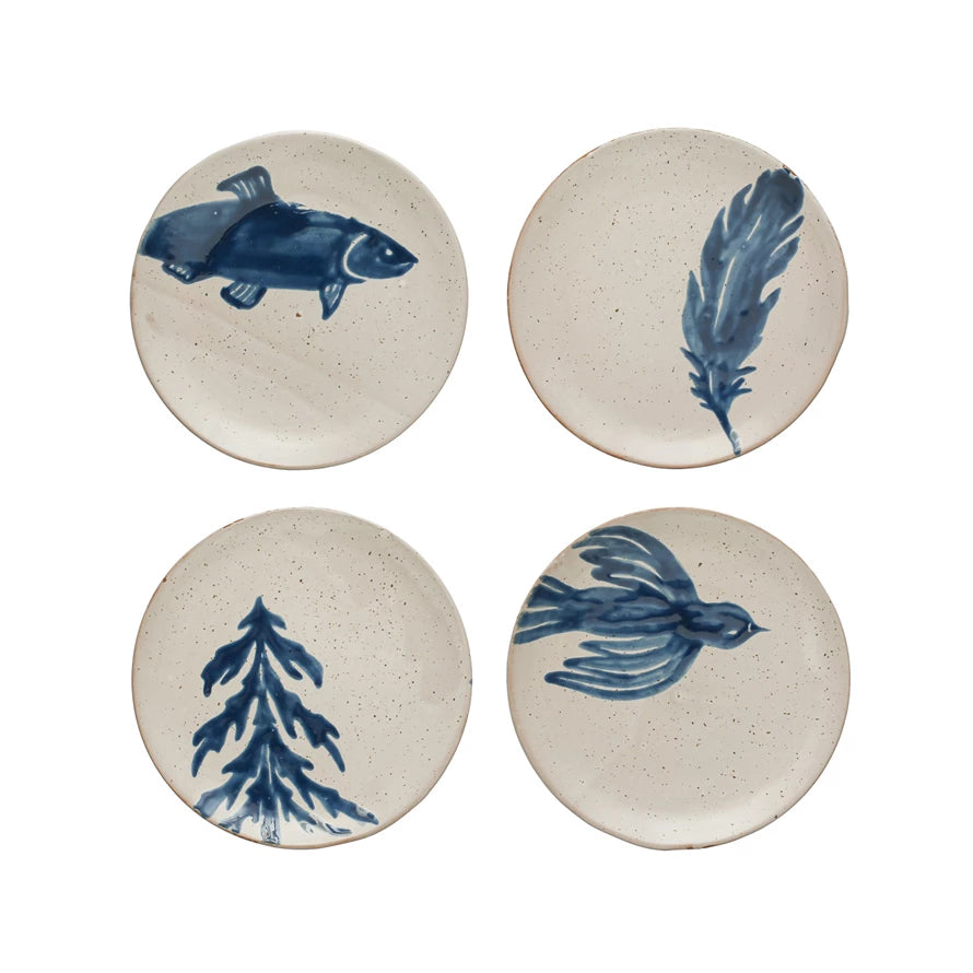 Hand-Painted Stoneware Plate