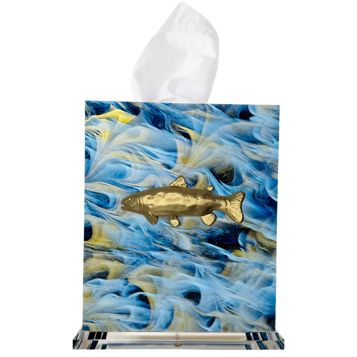 Trout Boutique Tissue Box Cover