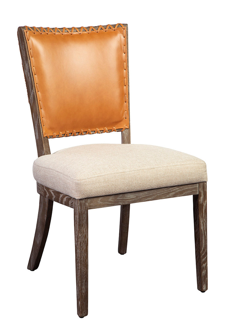 Lina Leather & Linen Chair