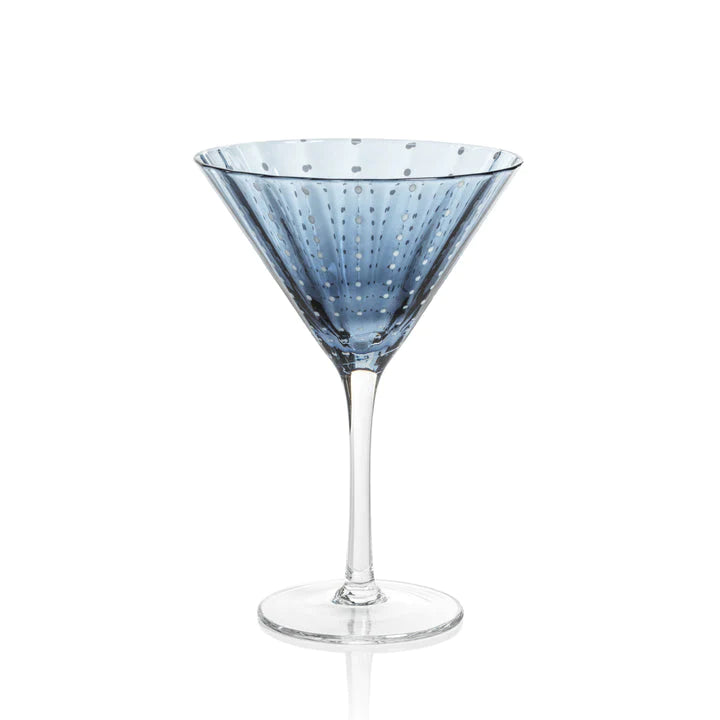 Portifino White Dot Martini Glasses