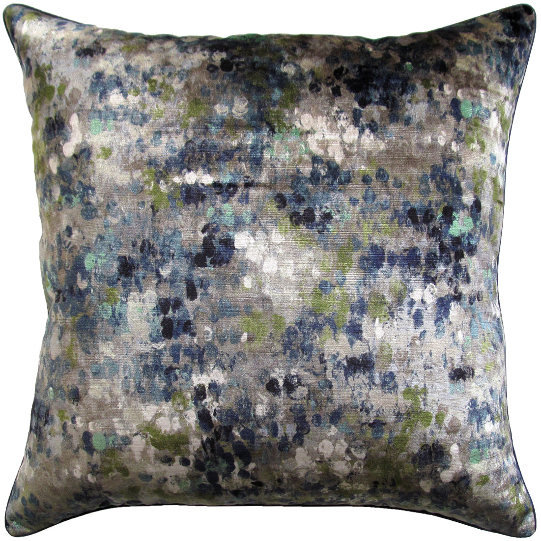 Painted Velvet Turquoise Pillow