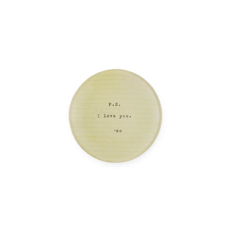 PS I Love You Mini Found Decoupage Plate