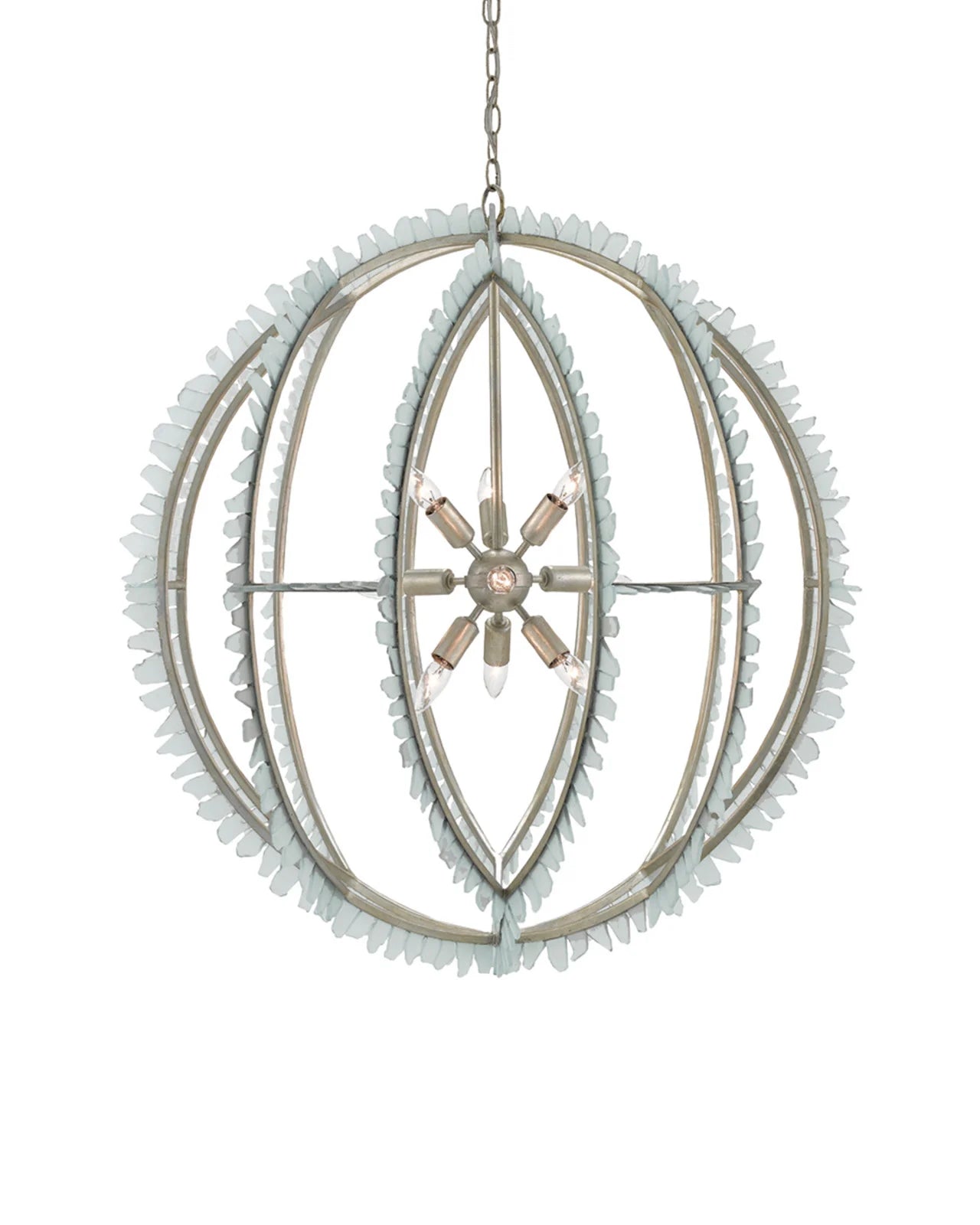Saltwater Silver Orb Chandelier