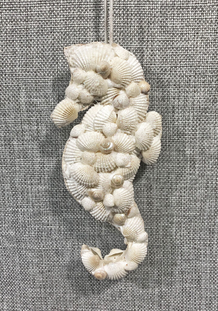 Seahorse Seashell Ornament