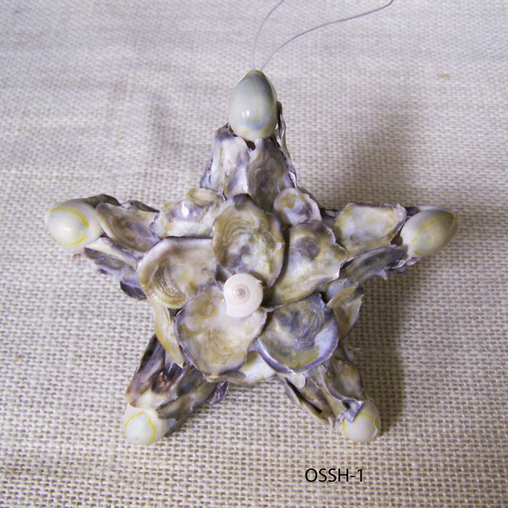 Oyster Shell Star Ornament