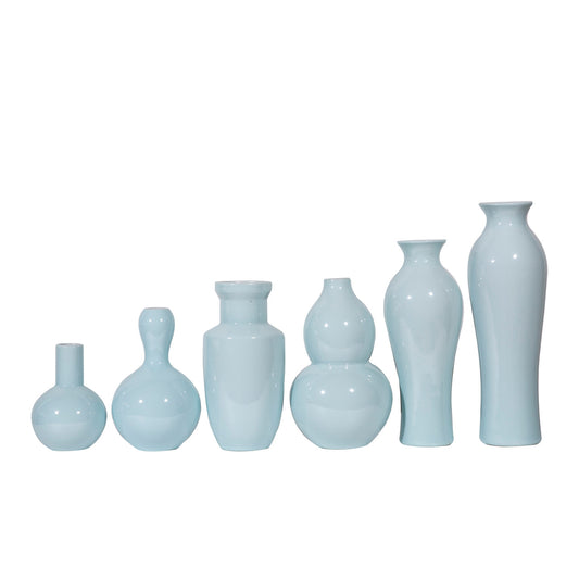 Assorted Vases - white and icy blue