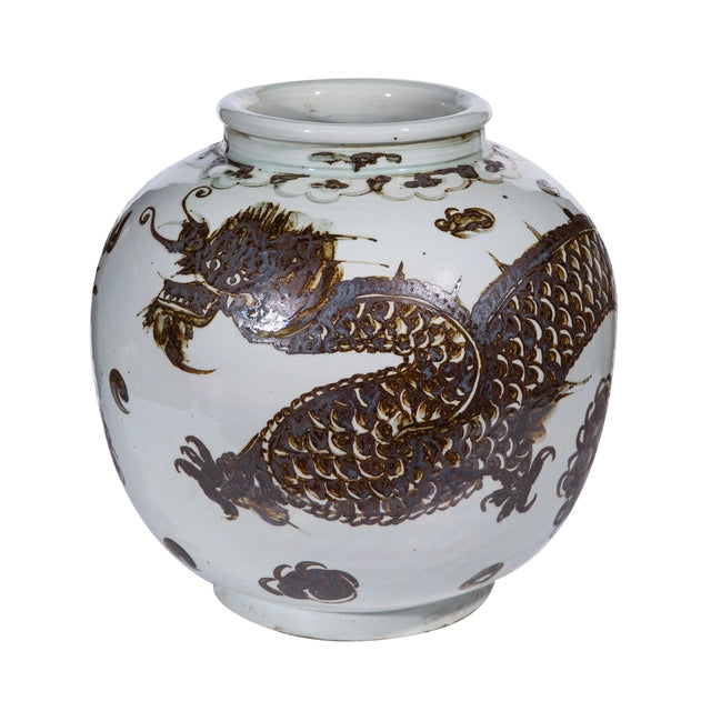 Rusty Brown Dragon Open Top Jar