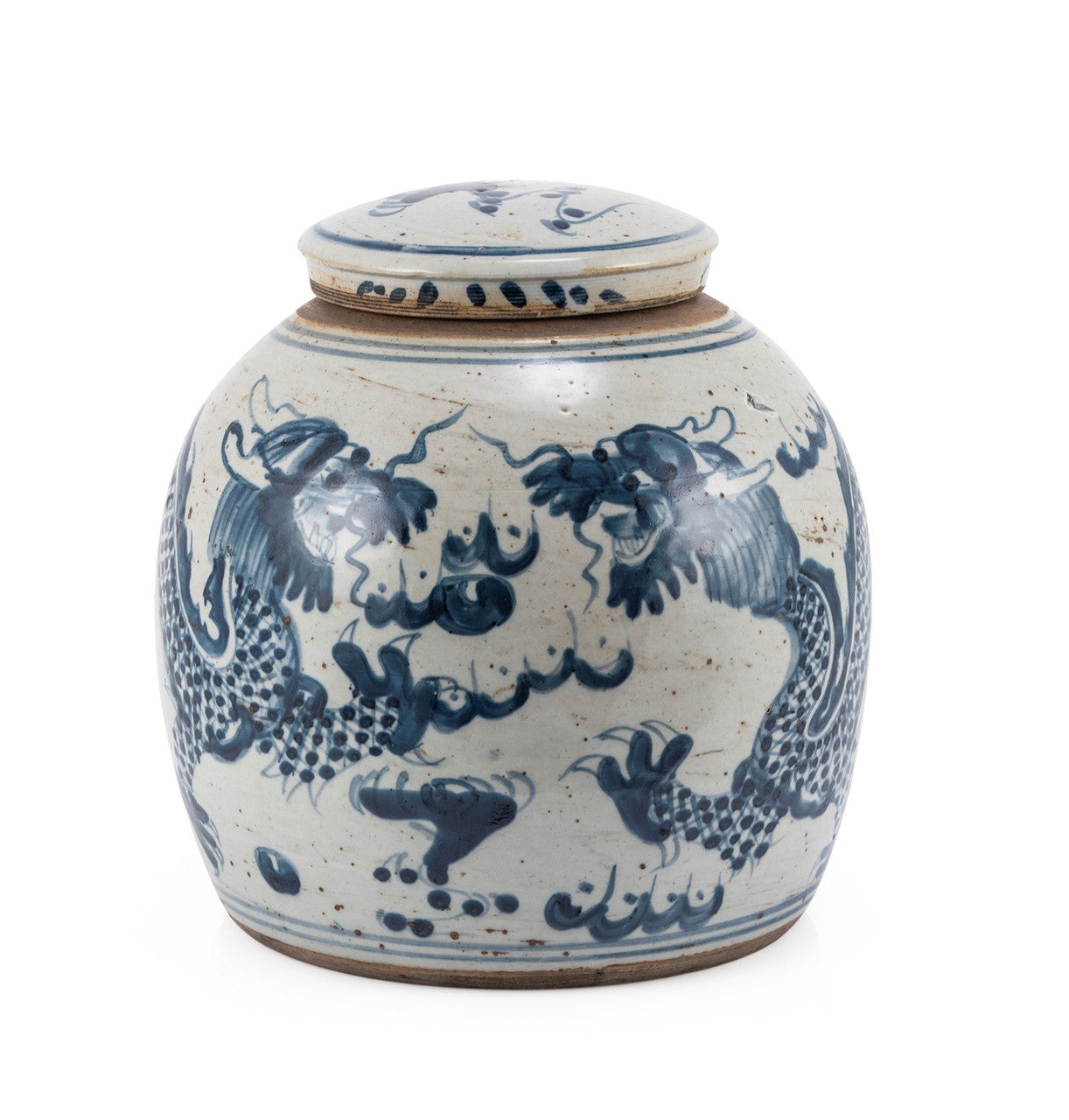 Vintage Ming Jar Dragon Motif