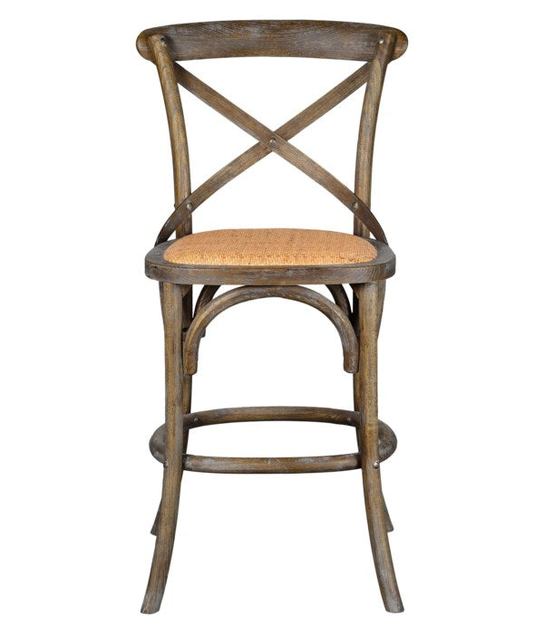 -Bennett X-Back Stool 24'' (Brown Wash)