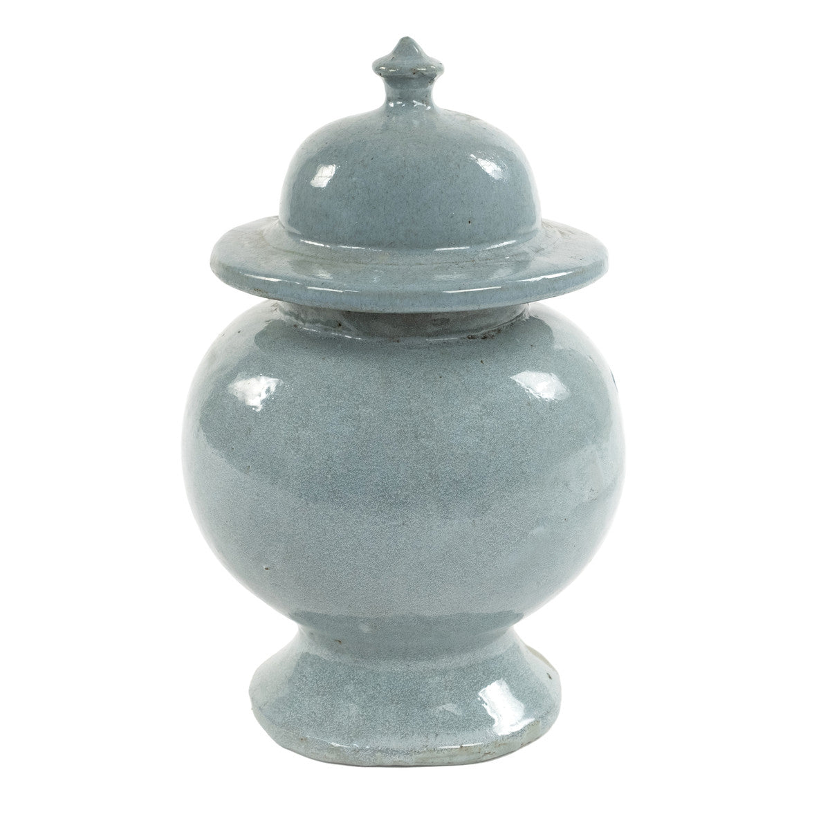 Misha Stoneware Ginger Jar, Small, Light Grey