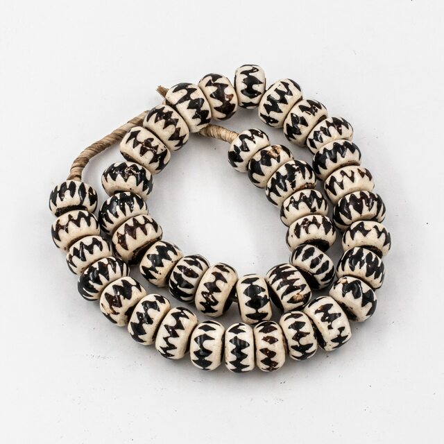 Kenya Cow Bone Beads Per String