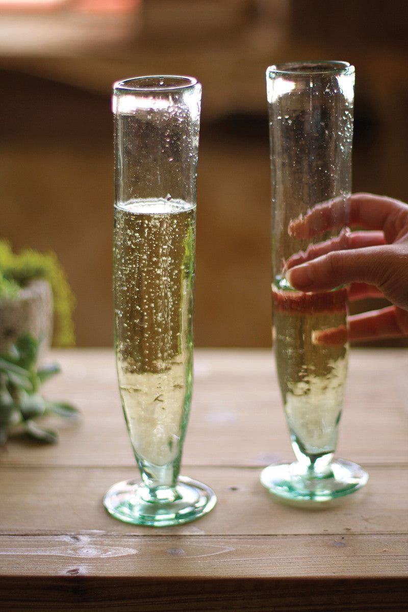 Tall Recycled Champagne Flute