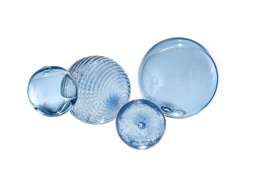 Denim Assorted Glass Orbs