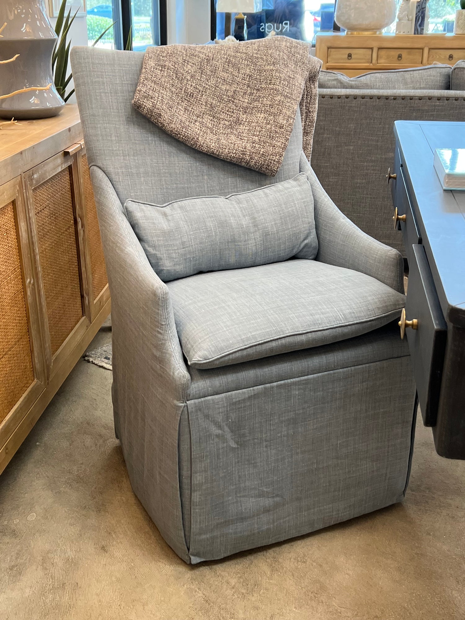 High Back Campaign Chair
