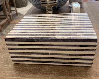 Gray Bone Striped Box