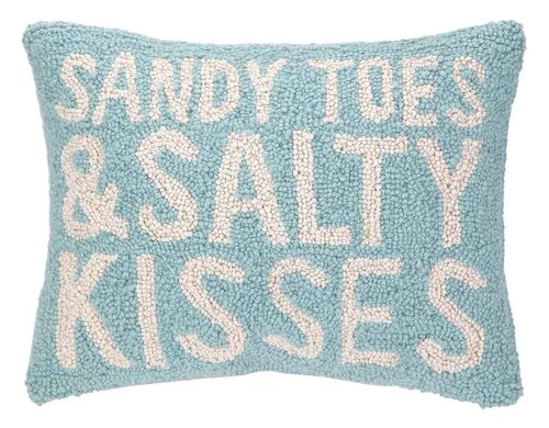 SANDY TOES & SALTY KISSES HOOK PILLOW