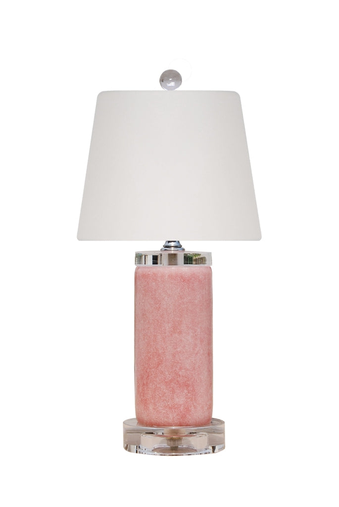 Rose Quartz Jade Table Lamp