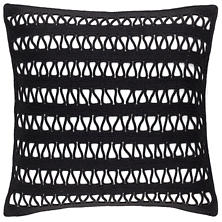 LANYARD BLACK INDOOR/OUTDOOR DECORATIVE PILLOW