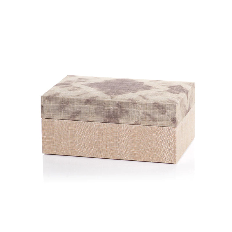 Agrari Tie Dye Abaca Silk Box - Taupe