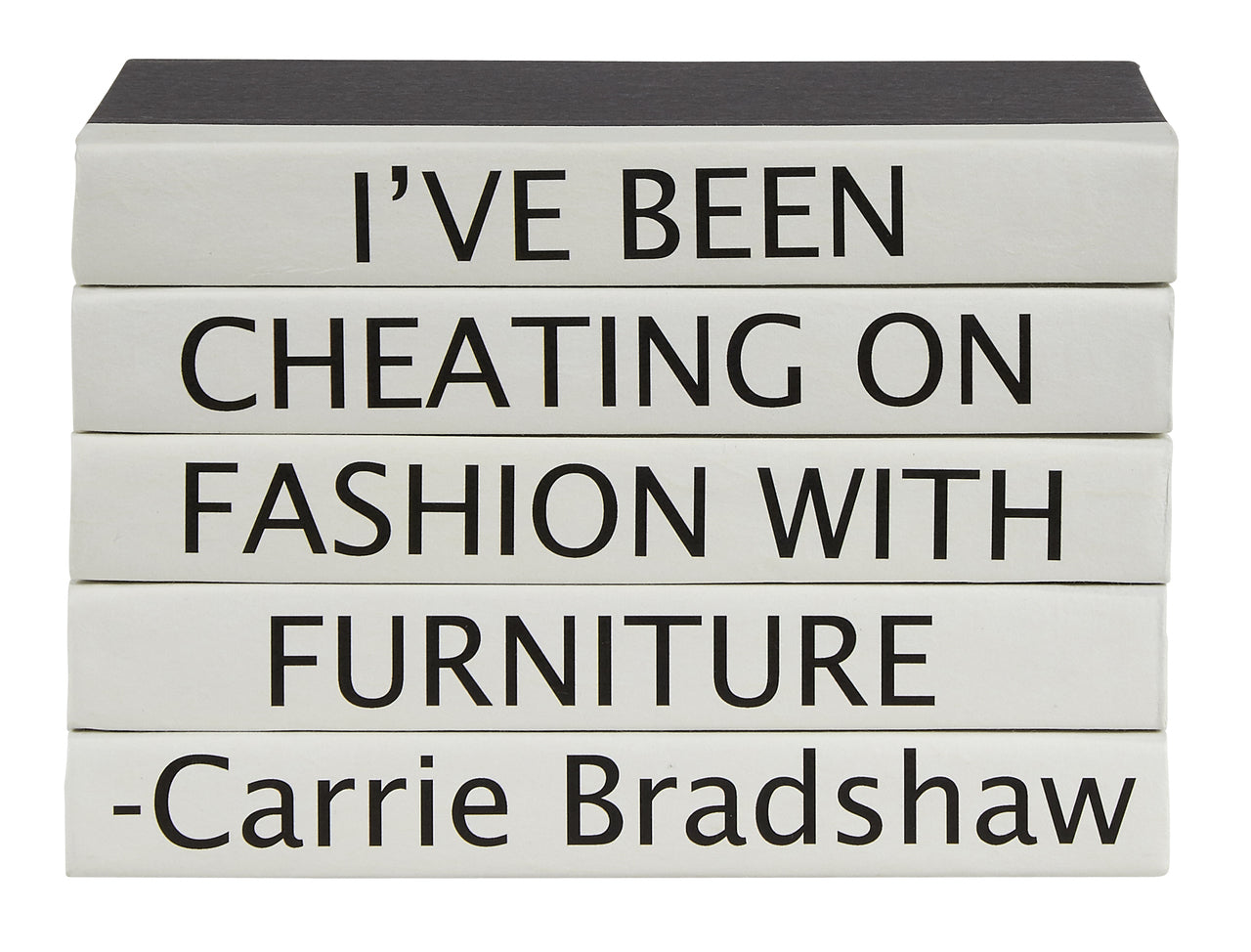 5 vol decorative quote stack -  "I've been cheating" book