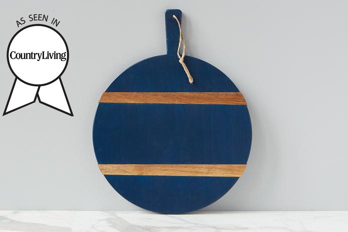Navy Round Mod Charcuterie Board, Medium