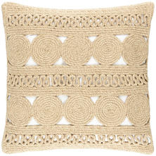 ROUND TURN NATURAL INDOOR/OUTDOOR DECORATIVE PILLOW