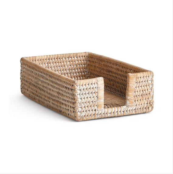 BURMA RATTAN RECT GUEST NAPKIN HOLDER