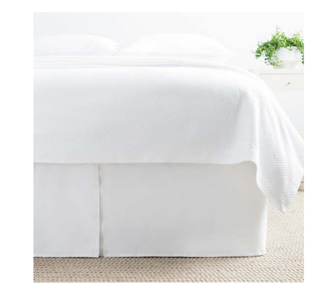 LUSH LINEN WHITE BED SKIRT