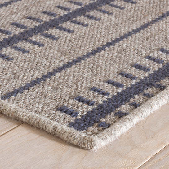 Tailor Stripe Navy Wool Rug