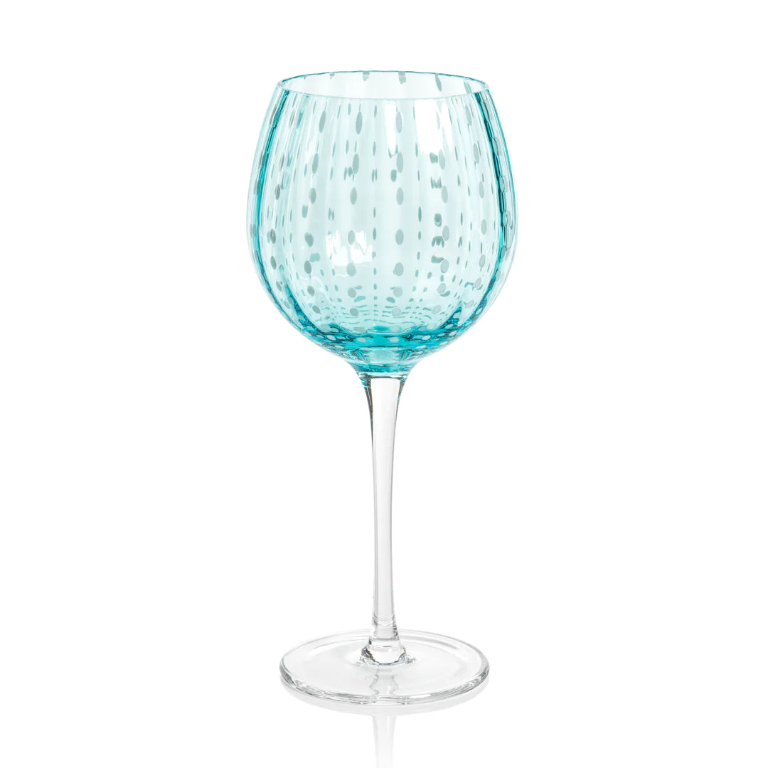 Portifino White Dot Wine Glass