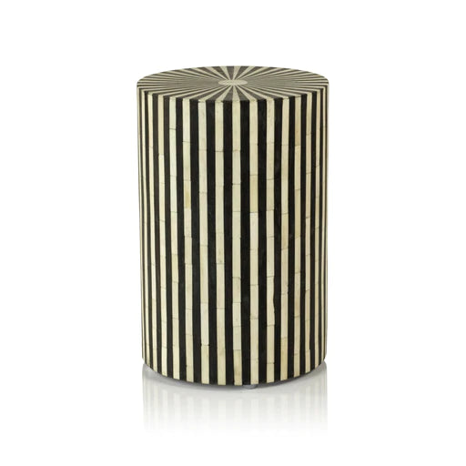 Striped Round Stool