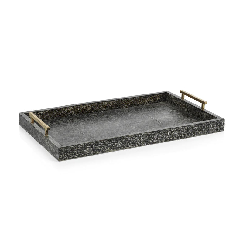 Nika Shagreen Leather Bar Tray