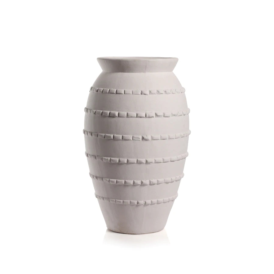 Santorini Natural White Vase -