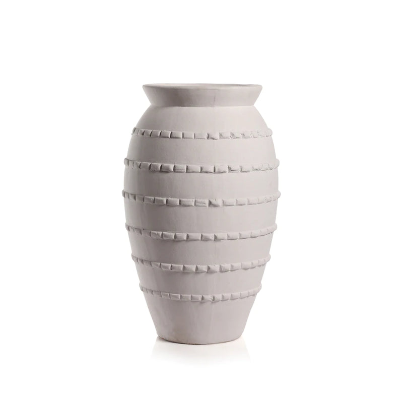 Santorini Natural White Vase -