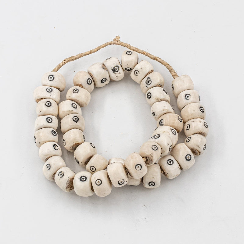 Kenya Cow Bone Beads Per String