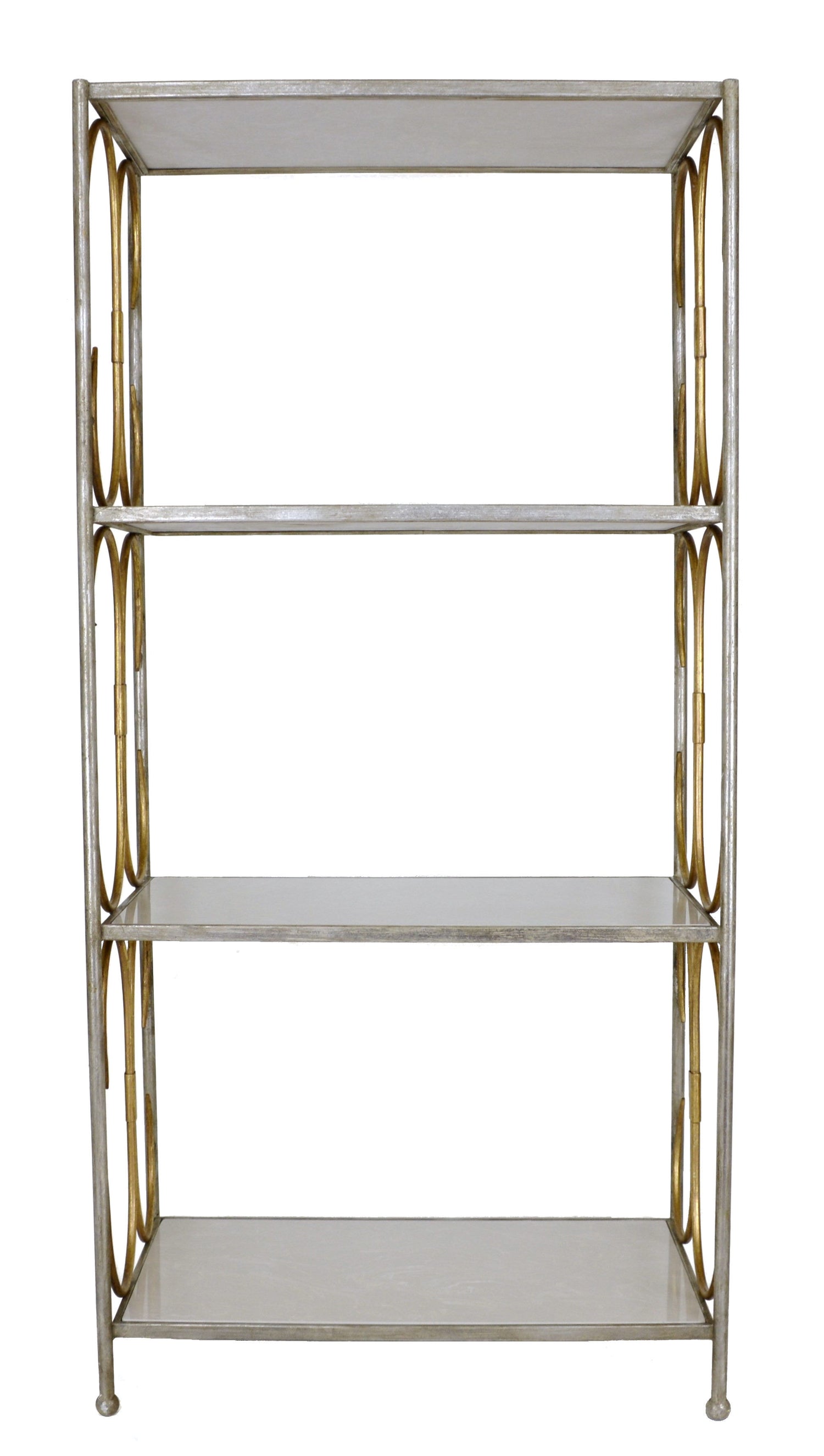 Silver and Gold Shelving Unit