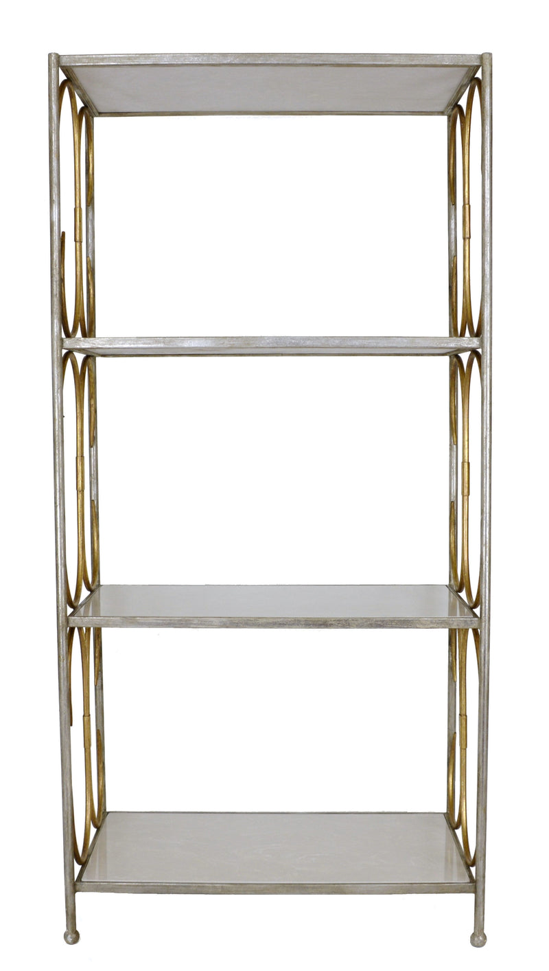 Silver and Gold Shelving Unit