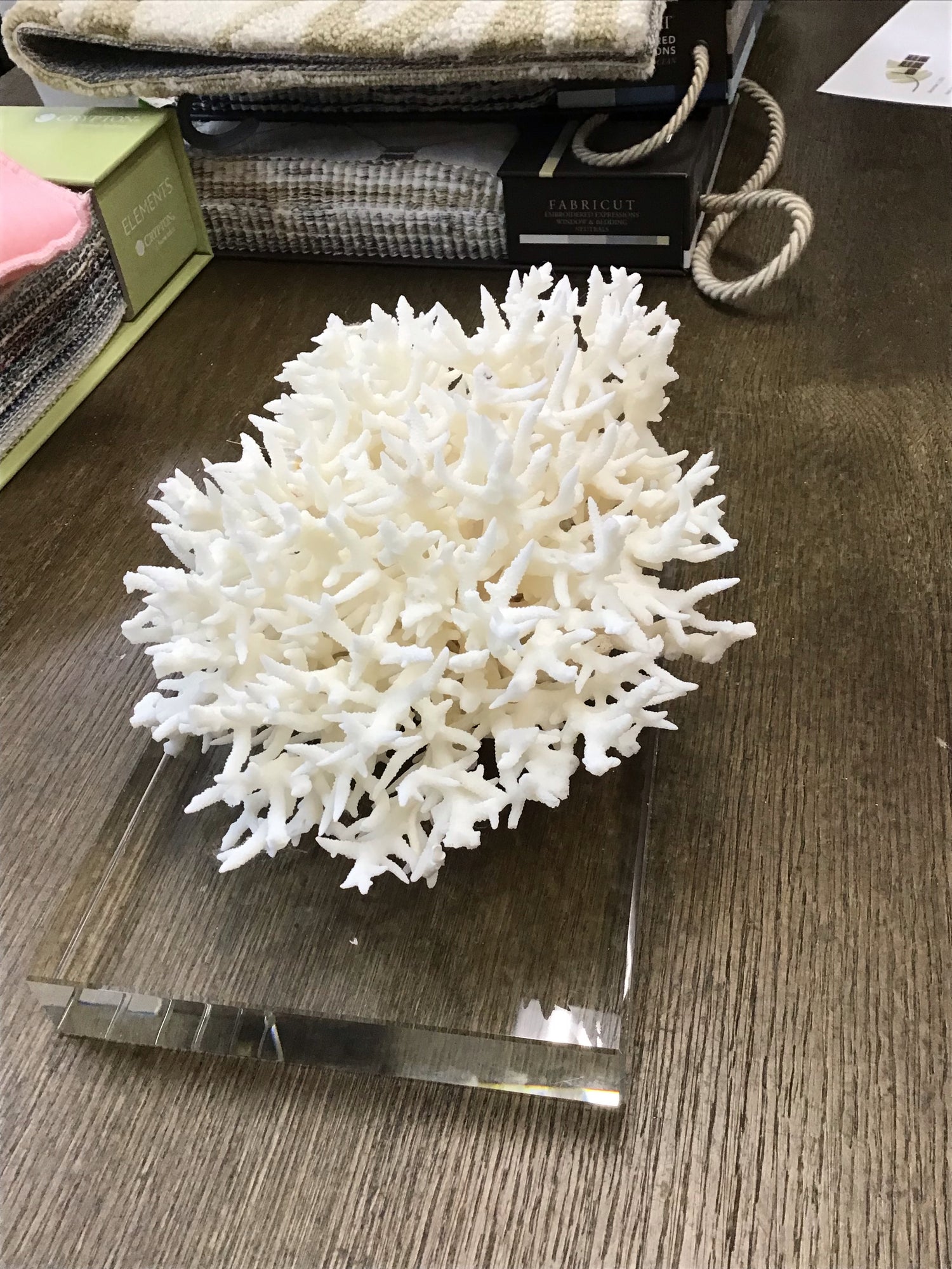 White coral on crystal base